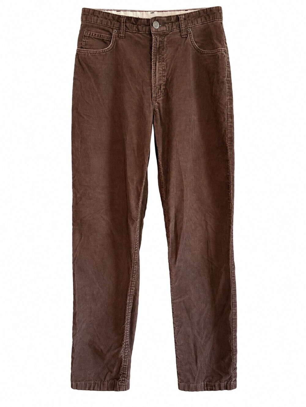 Lands' End 1963 Brown 100% Cotton Corduroy Pants 32x31 Straight Leg Preppy